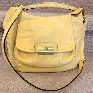 COACH Butter Yellow LEATHER Purse